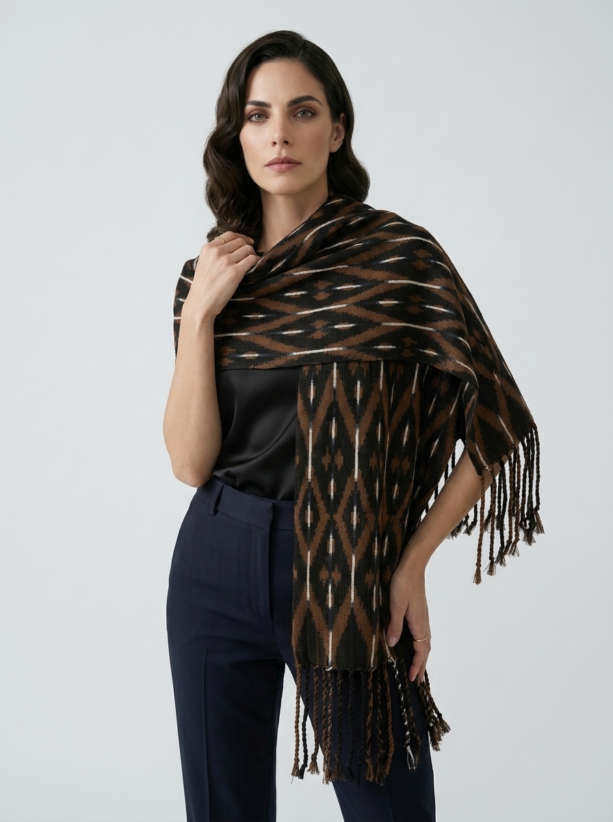 Makana Ikat Tradicional — tejido artesanal con motivos geométricos andinos